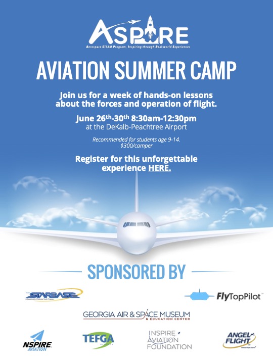 2023 ASPIRE Aviation Summer Camp Flyer